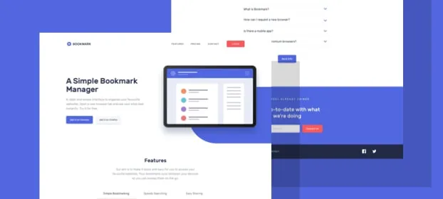 The Bookmark landing page