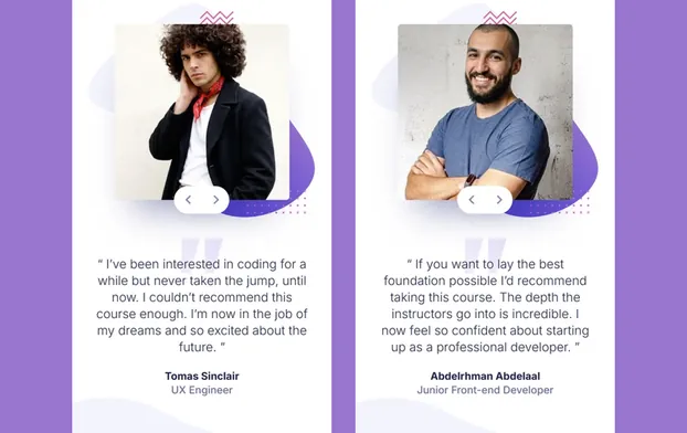 Coding Bootcamp Testimonials static preview 2