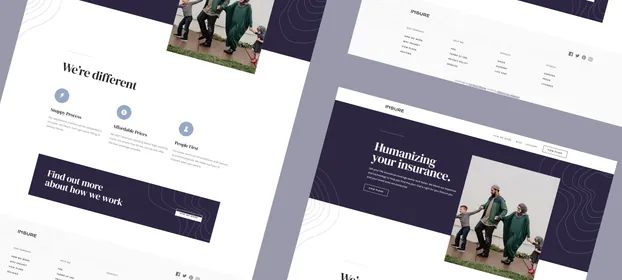 The Insure landing page