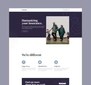The Insure landing page