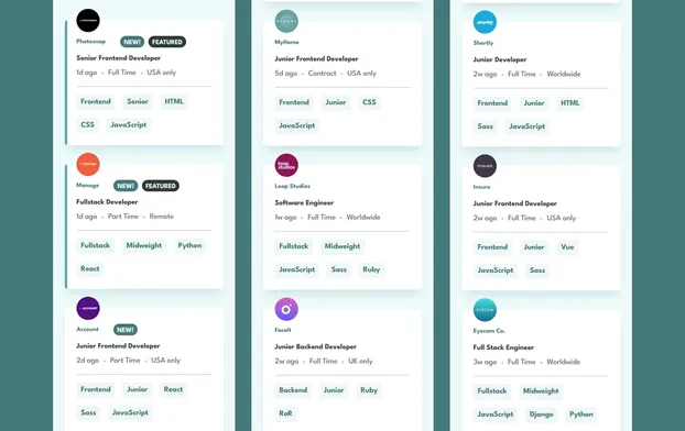 Job Listings static preview 2