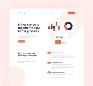 The Manage landing page