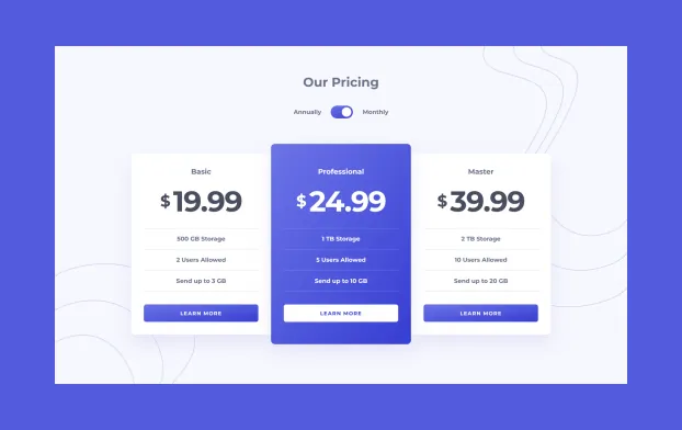 Our Pricing static preview 1