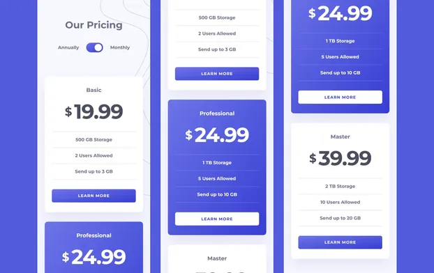 Our Pricing static preview 2